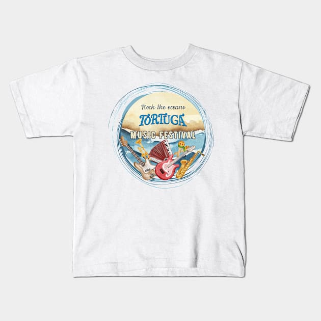 Tortuga music festival Kids T-Shirt by smkworld